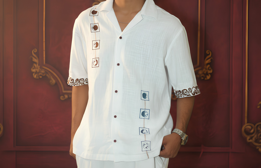 Twin Weave Loose Fit Half Sleeves Shirt