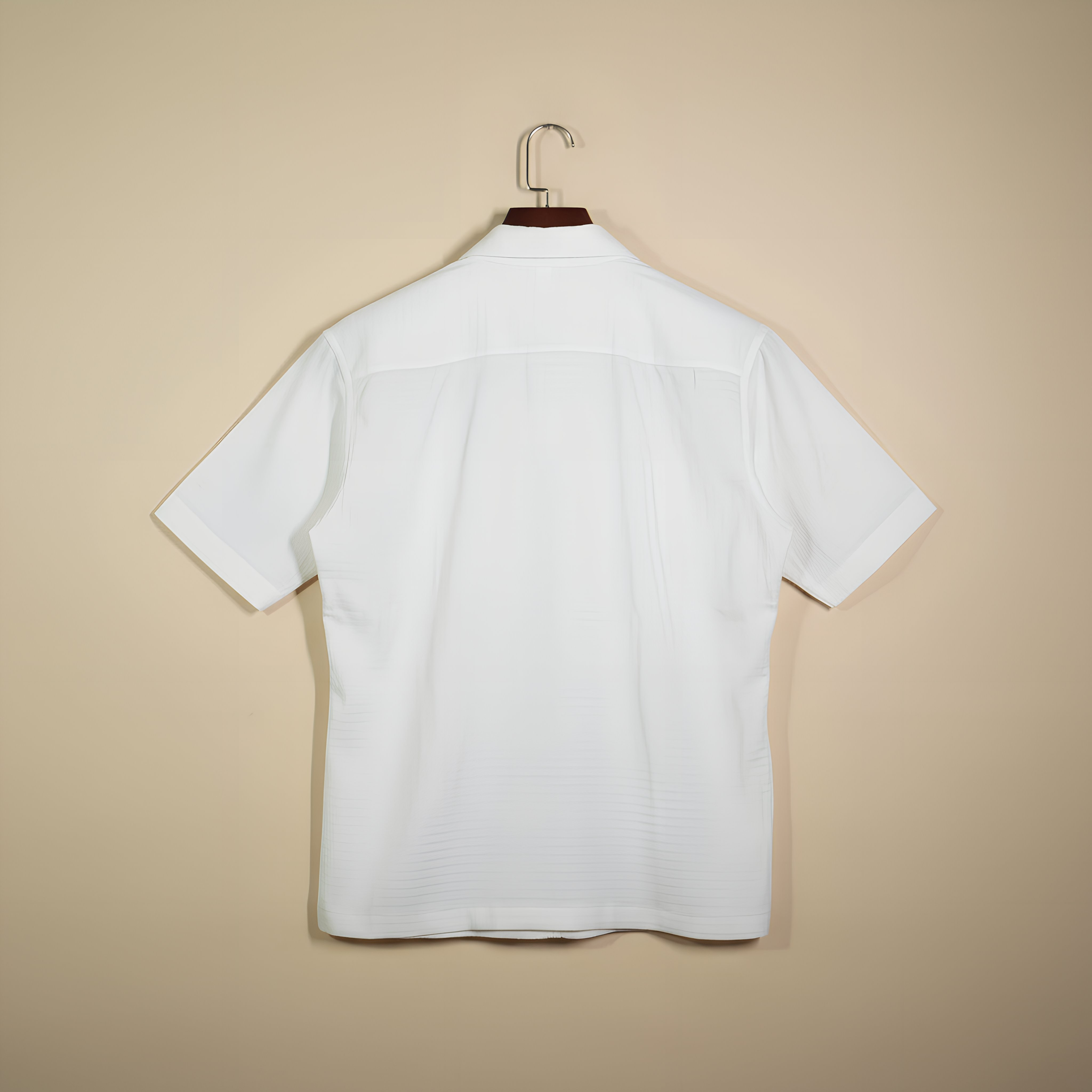 Indo leaf White Half Sleeve Shirt