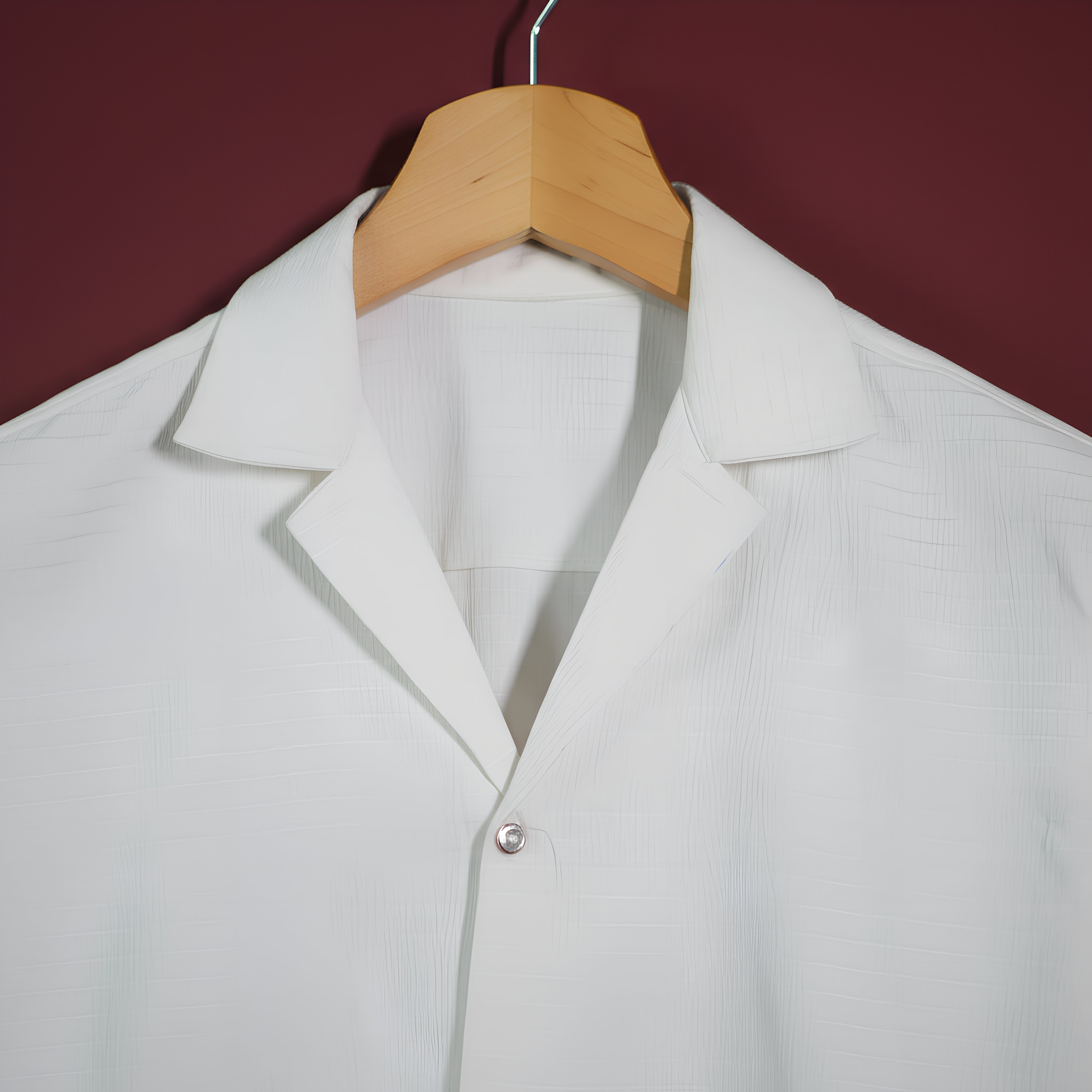 Indo leaf White Half Sleeve Shirt