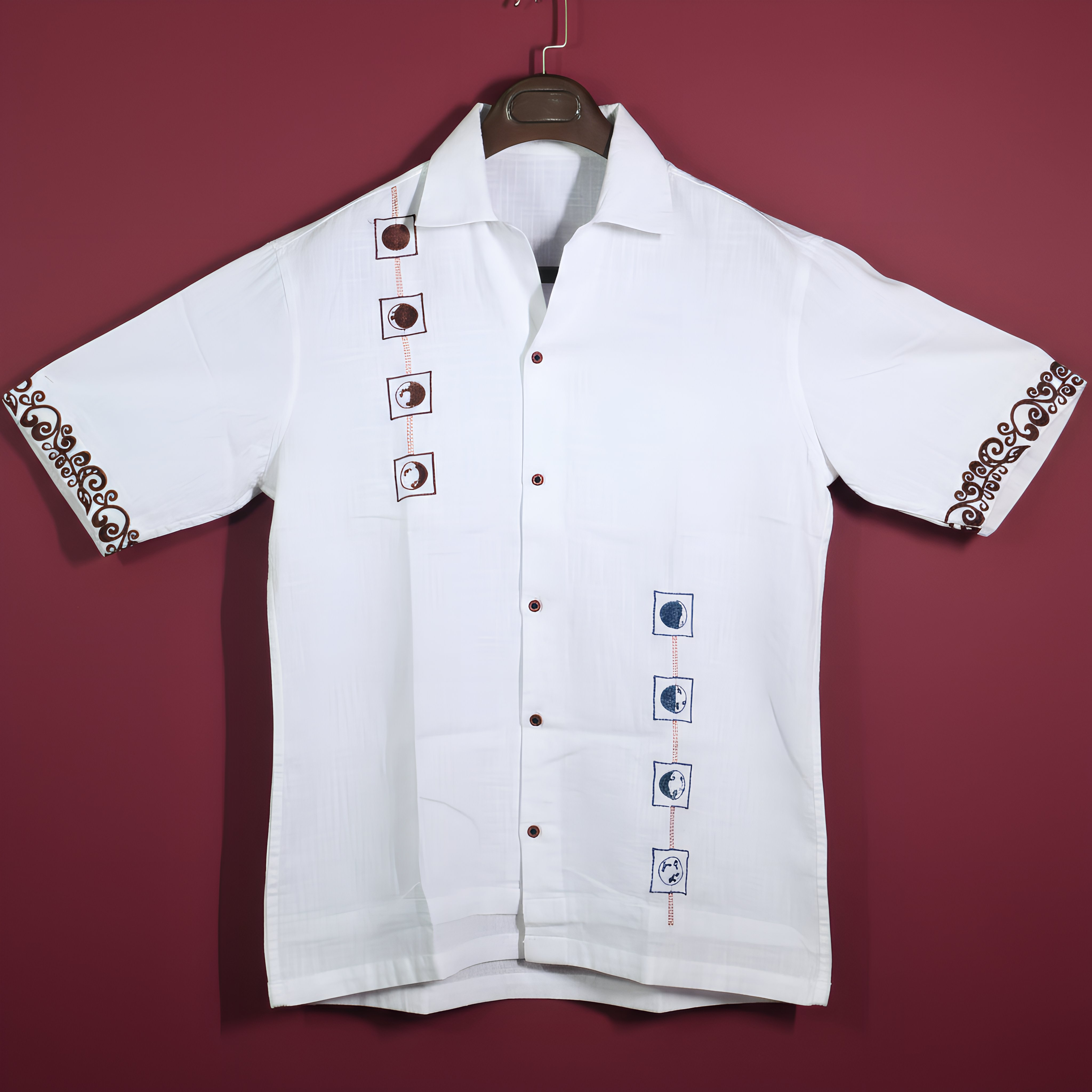 Twin Weave Loose Fit Half Sleeves Shirt