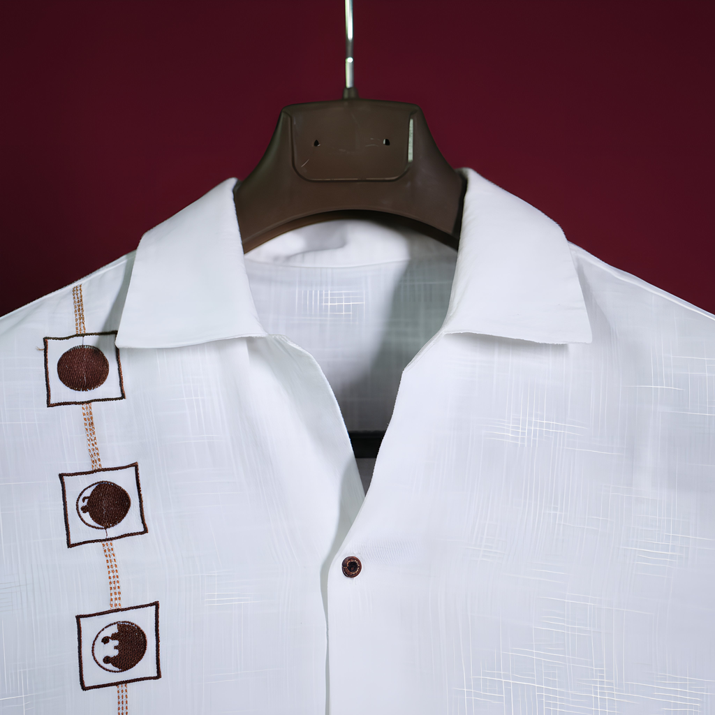 Twin Weave Loose Fit Half Sleeves Shirt